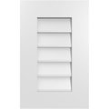 Ekena Millwork Vertical Surface Mount PVC Gable Vent: Non-Functional, w/ 3-1/2"W x 1"P Standard Frame, 14"W x 22"H GVPVE14X2201SN